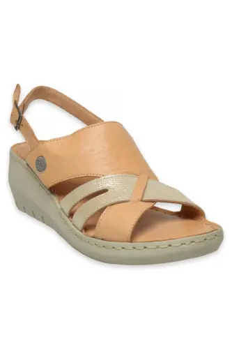 D25Ys-5145 Daily Beige Women's Sandals - MAMMAMIA (1)