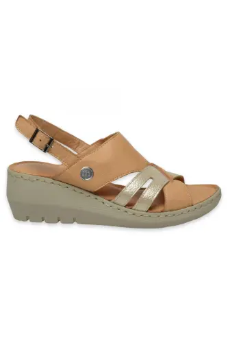 D25Ys-5145 Daily Beige Women's Sandals - MAMMAMIA (1)