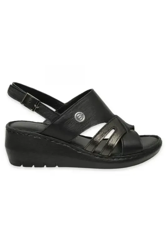 D25ys-5145 Daily Black Women's Sandal-BLACK PEN/STEEL AYS - 2