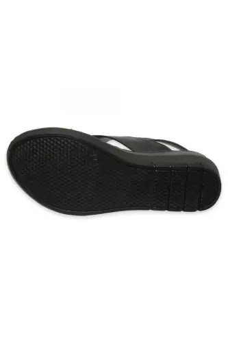 D25ys-5145 Daily Black Women's Sandal - BLACK PEN/STEEL AYS - 5