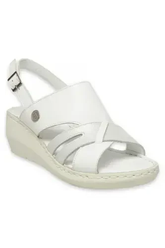 D25Ys-5145 Daily White Women's Sandal-WHITE PEN/WHITE GLITTER - 1