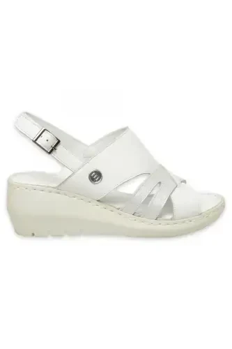 D25Ys-5145 Daily White Women's Sandal-WHITE PEN/WHITE GLITTER - 2