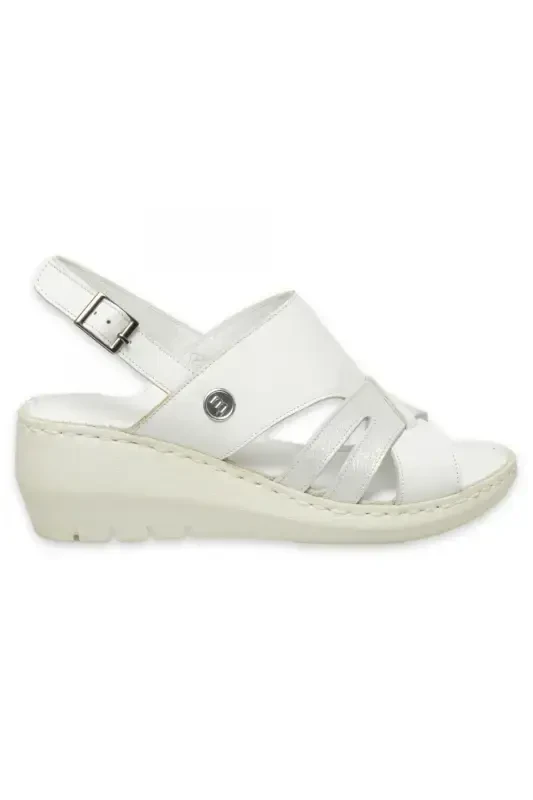 D25Ys-5145 Daily White Women's Sandal-WHITE PEN/WHITE GLITTER - 2