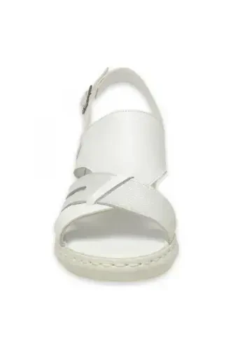 D25Ys-5145 Daily White Women's Sandal-WHITE PEN/WHITE GLITTER - 3