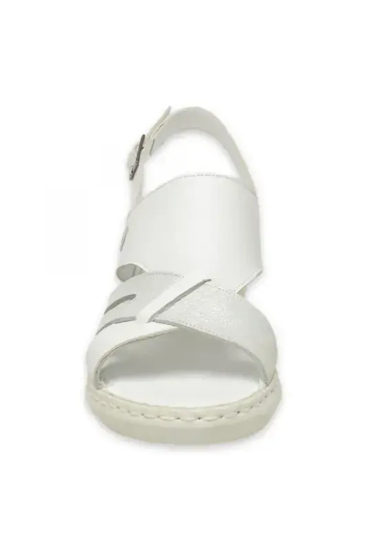 D25Ys-5145 Daily White Women's Sandal-WHITE PEN/WHITE GLITTER - 3