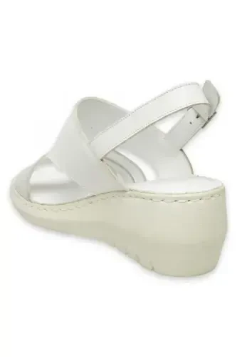 D25Ys-5145 Daily White Women's Sandal-WHITE PEN/WHITE GLITTER - 4