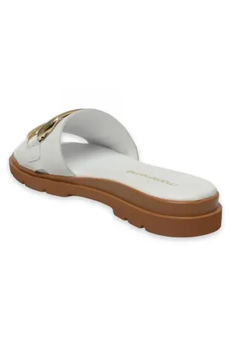 D25Yt-1375Z Women's Daily White Slippers - 4
