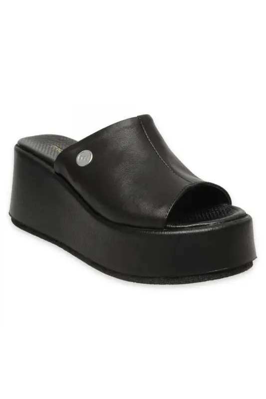 D25Yt-1565Z Daily Black Women's Slippers - BLACK PEN - MAMMAMIA
