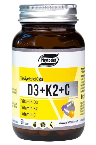 Vitamin D3 K2 C - 60 Tablet - PHYTODEF