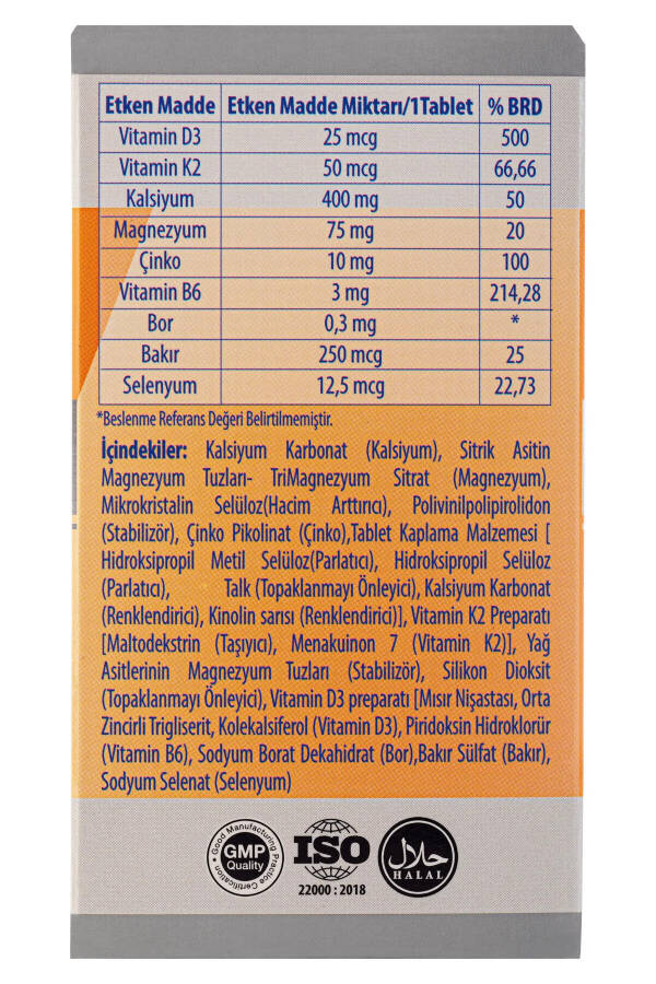 D3 + K2 + Calcium + Magnesium Citrate - 30 Film Coated Tablets - 3