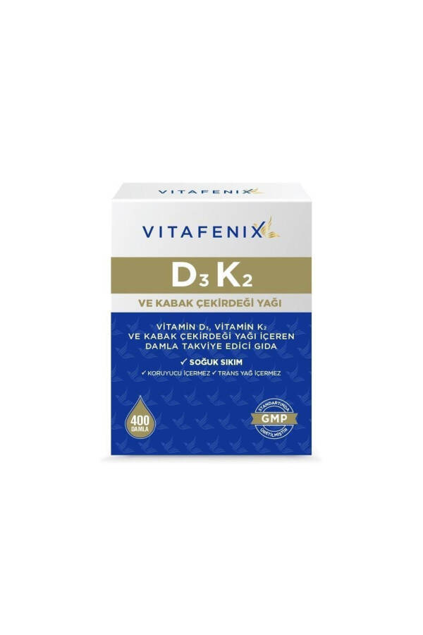 D3 K2 Ve Kabak Çekirdeği Yağı Içeren Vitamin 1000 Iu 20 ml Damla - 2