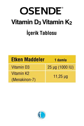 D3K2 Damla 20 ml Vitamin D Vitamin K2 MK-7 - OSENDE (1)