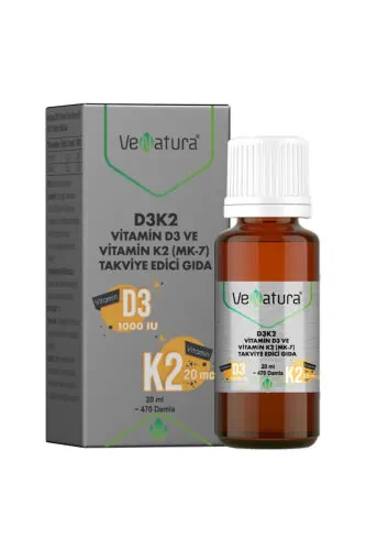 D3k2 - Vitamin D3 K2 (MENAQUINONE 7) Drops 20 ml - 3