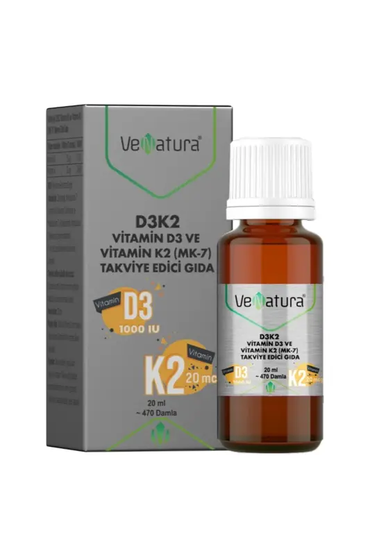 D3k2 - Vitamin D3 K2 (MENAQUINONE 7) Drops 20 ml - 1
