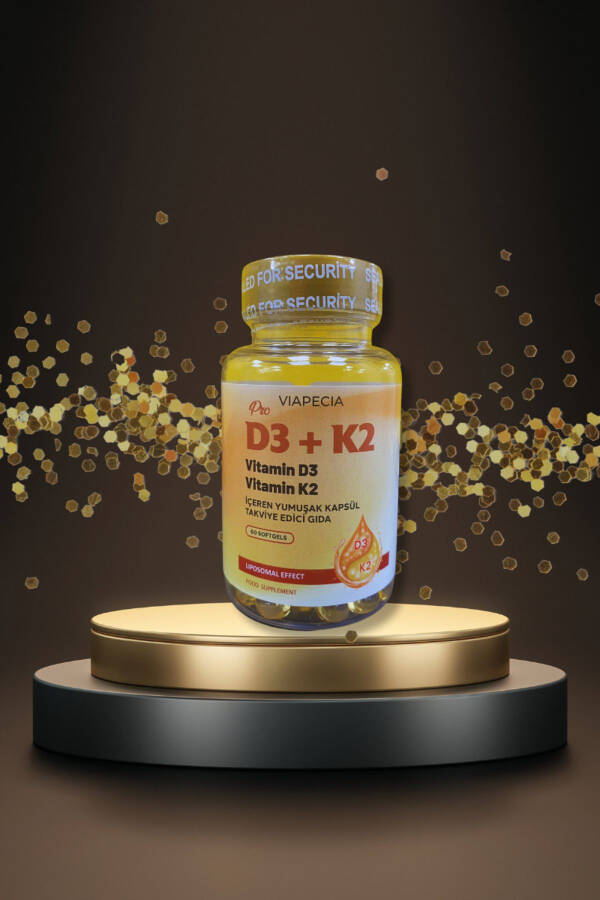 D3+K2 Vitamin D3 Vitamin K2 Yumshoq Qo'shimcha Kapsula 60 Donadan - 6