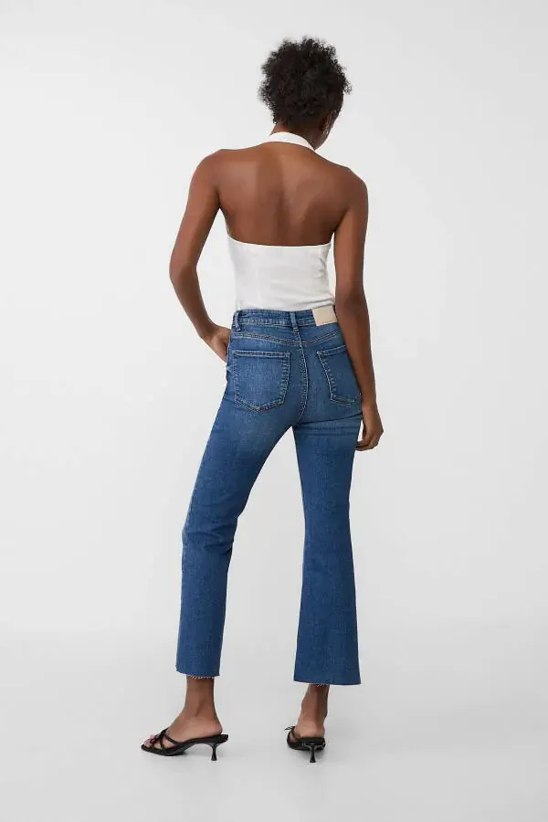 D78 Cropped Spanish Leg Jeans - 3