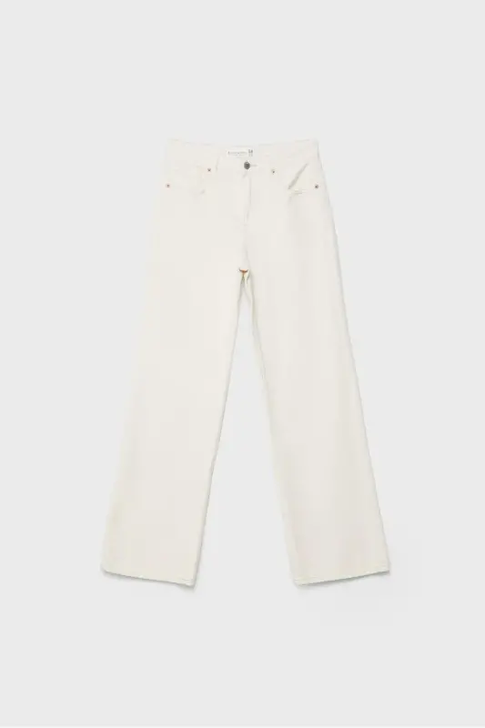 D92 straight geniş paça jean - Ekru1 - STRADIVARIUS