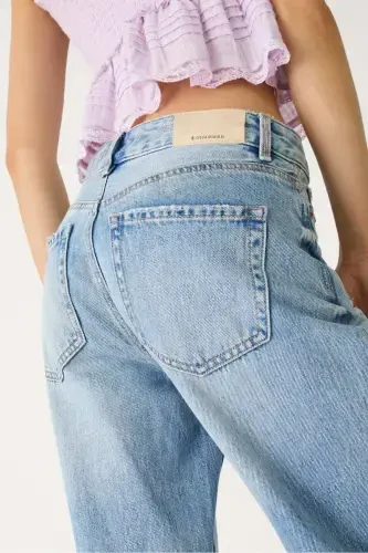 D92 Straight wide-Açık mavi denim1 - 4