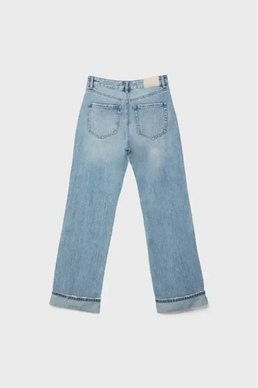 D92 Straight wide-Açık mavi denim1 - 7