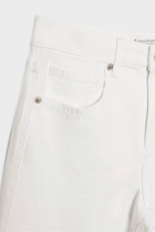 D92 straight fit geniş paça jean-Beyaz - 8