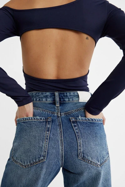 D92 straight fit wide leg jeans - 4