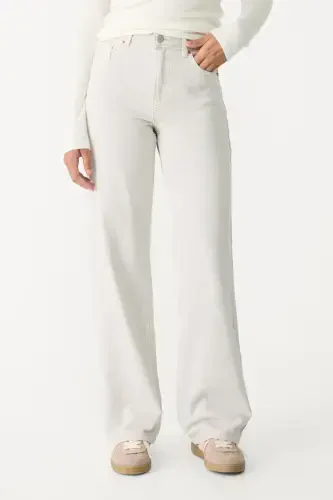 D92 straight fit wide leg jeans-Grey2 - STRADIVARIUS (1)