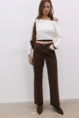 D92 straight geniş paça-Kahverengi2 - STRADIVARIUS (1)