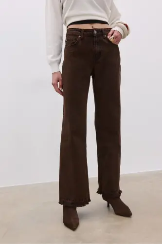 D92 straight geniş paça-Kahverengi2 - 3