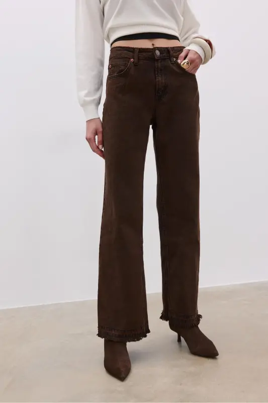 D92 straight geniş paça-Kahverengi2 - 3