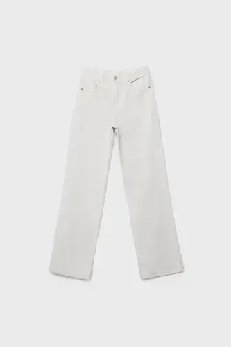 D92 toʻgʻri bichimli keng штани-kulrang2 - 5