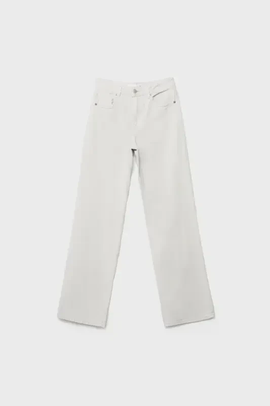 D92 toʻgʻri bichimli keng штани-kulrang2 - 5