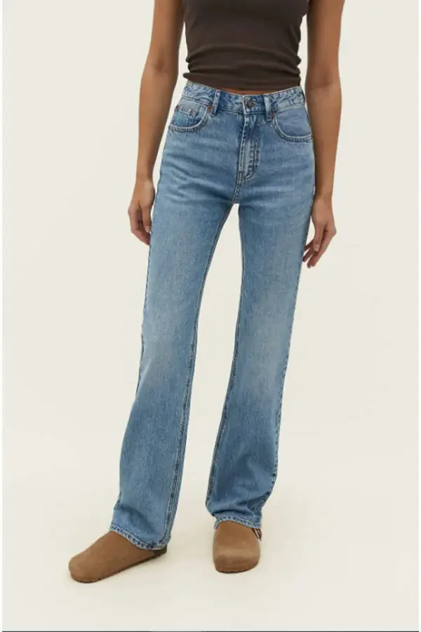 D98 to'g'ri kesilgan vintage jinsi shimlar - 2