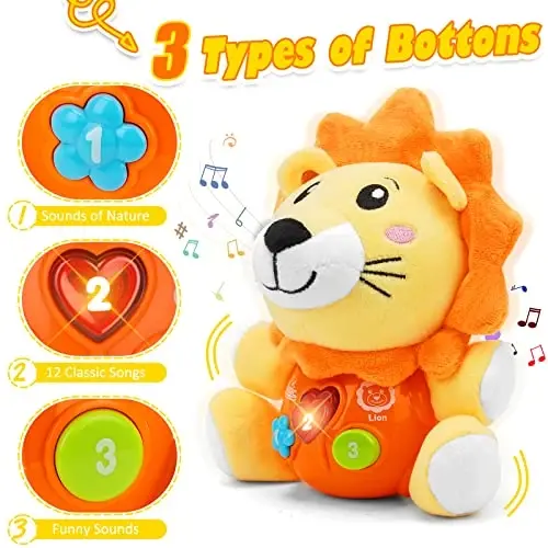 Daboot Musical Baby Toys, Cute Fox Baby Newborn Toys for Toddlers Babies 0 3 6 9 12 Month, Infants Baby Toy for Girls and Boys Best Gift - daboot (1)