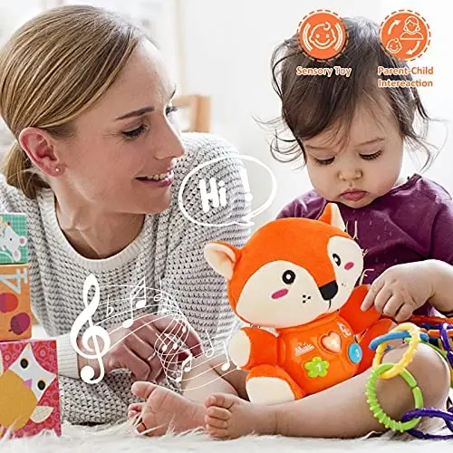 daboot Plush Musical Baby Toys, Cute Fox for 3-6-12 Months Boys Girls | Best Gift Newborn Toys for Toddlers Infants 0 3 6 9 12 Month - DABOOT (1)