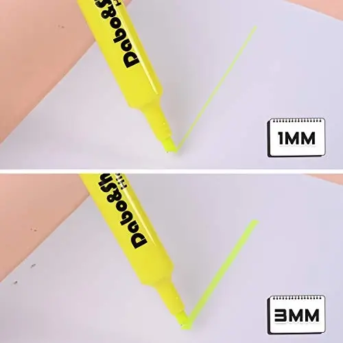 Dabo&Shobo Yellow highlighter, 24 Pack -yorqin rang, kesilgan uchli, kattalar bolalar uchun Uy Maktabi Ofisida belgilash, Tank Style - 3