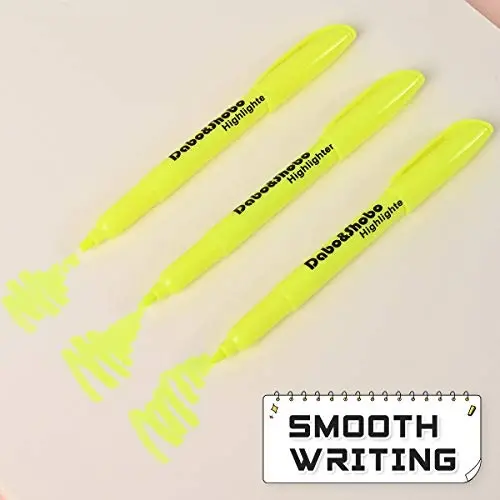 Dabo&Shobo Yellow highlighter, 60 Pack -bright color, chisel tip, for Adults Highlighting in the Home School Office … - DABO&SHOBO (1)