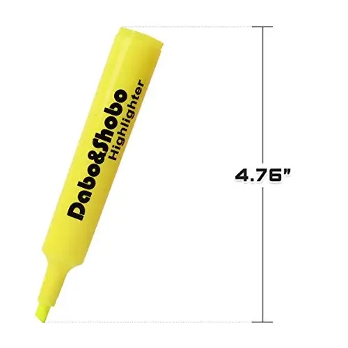 Dabo&Shobo Yellow highlighter, 60 Pack -bright color, chisel tip, for Adults Highlighting in the Home School Office … - DABO&SHOBO