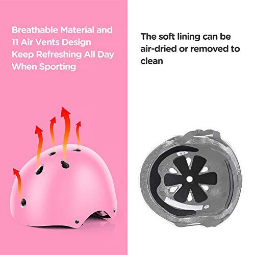 DaCool Bolalar Velosiped Dubulg'asi To'plami Skateboard Tizliklar - Bolalar Dubulg'asi Tirgaklar Bilak Himoyachilari 3~10 yoshli Qizlar O'g'il Bolalar Uchun Sozlanadigan Sport Velosiped Rolikli Kon'ki Scooter Himoya Qilish Uskunasi To'plami - 5