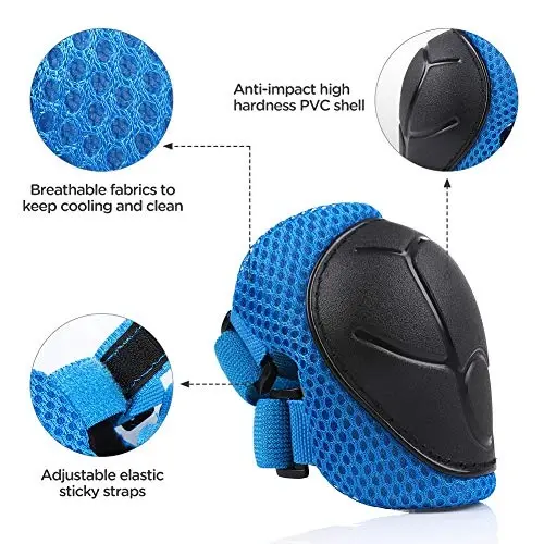 DaCool Bolalar Velosiped Dubulg'asi To'plami Skater Bort Kneed Pads - Bolalar Dubulg'asi Tirgak Pads Bilak Himoyachilari 3~10 Yoshli Qizlar O'g'il Bolalar Uchun Sozlanadigan Sport Velosiped Roller Skating Skuter Himoyalash Asboblari To'plami - 5