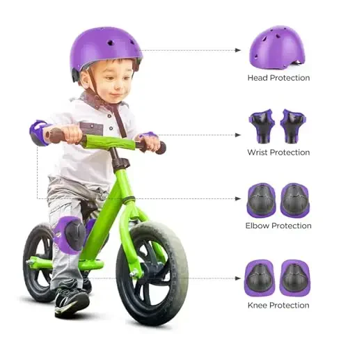DaCool Kids Bike Dubulg'a To'plami Skateboard Tizza Prokladkalari - Bolalar Dubulg'asi Tirsak Prokladkalari Bilak Himoyachilari 3~10 yoshli Qiz Bola Bolalar Sport Velosiped Rolikli Konki Scooter uchun Himoya Vositalari To'plami - 7