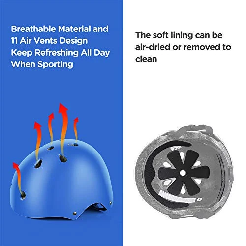 DaCool Kids Bike Helmet Set Skateboard Knee Pads - Kids Helmet Elbow Pads Wrist Guards Adjustable for 3~10yrs Girl Boy Kids Protective Gear Set for Sport Cycling Bike Roller Skating Scooter - 6