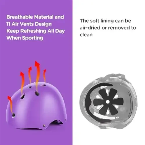 DaCool Kids Bike Helmet Set Skateboard Knee Pads - Kids Helmet Elbow Pads Wrist Guards Adjustable for 3~10yrs Girl Boy Kids Protective Gear Set for Sport Cycling Bike Roller Skating Scooter - 4