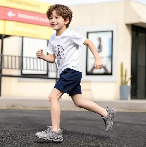 DADAWEN Bebek/Küçük Çocuk Erkek Kız Hafif Nefes Alabilir Spor Ayakkabıları Kayışlı Atletik Tenis Ayakkabıları Koşu Yürüyüş için - DADAWEN (1)