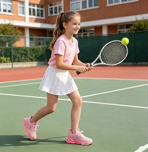 DADAWEN Chaqaloq/Kichkintoy O'g'il qizlar Yengil nafas oladigan krossovkalar Tasma Atletik tennis poyabzallari Yugurish uchun yurish - 3