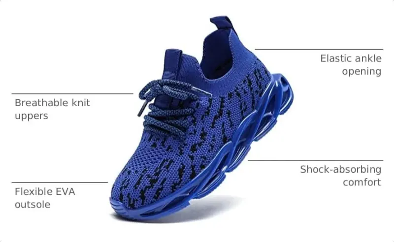 DADAWEN Toddler/Little Kid Boys Girls Lightweight Breathable Sneakers Strap Athletic Tennis Shoes for Running Walking - 3