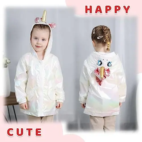 YOUNGER TREE Toddler Baby Boy Girl Duck Raincoat Cute Cartoon Hoodie Zipper Coat Outfit - 3