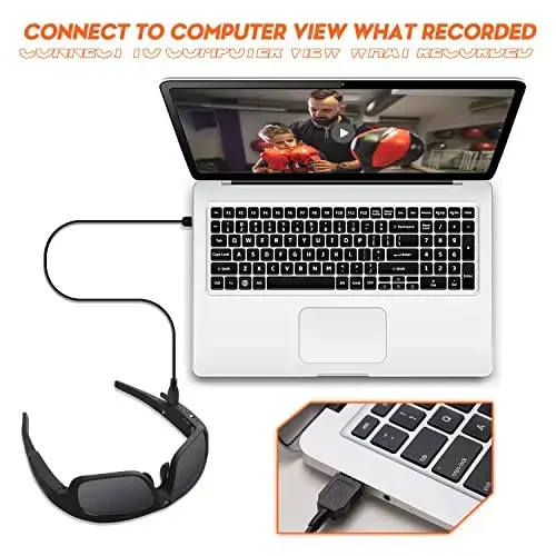 dahocamgo Camera Sunglasses 2K HD Video Glasses Sport Camera Shooting Glasses for Cycling, Camping, Driving, Hunting, Skateboarding, Traveling(included 32G SD Card) - 7