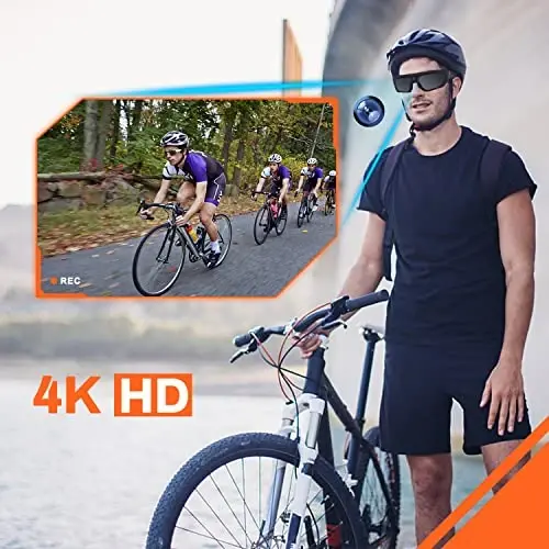 dahocamgo Camera Sunglasses 2K HD Video Glasses Sport Camera Shooting Glasses for Cycling, Camping, Driving, Hunting, Skateboarding, Traveling(included 32G SD Card) - 3