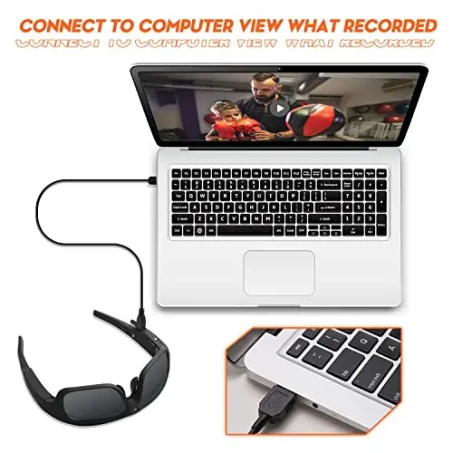 dahocamgo Camera Sunglasses 2K HD Video Glasses Sport Camera Shooting Glasses for Cycling, Camping, Driving, Hunting, Skateboarding, Traveling(included 32G SD Card) - 7