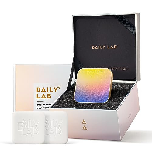 DAILY LAB Star Glow Tesla Air Freshener, Car Fragrance Diffuser with 2 Refills for Tesla Model 3 / Model Y, Star Glow, White Peach Oolong - 1